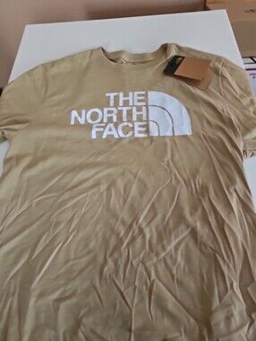 The North Face Men's Tan Short-Sleeve Logo Tee Large